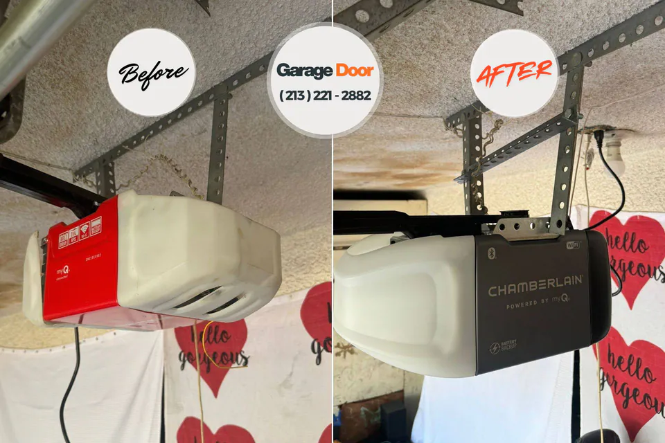 Before and after: garage door repair Cordova, AL